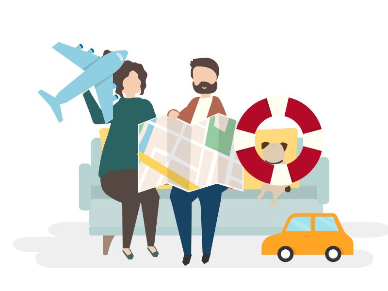 illustrazione assicurazione viaggio